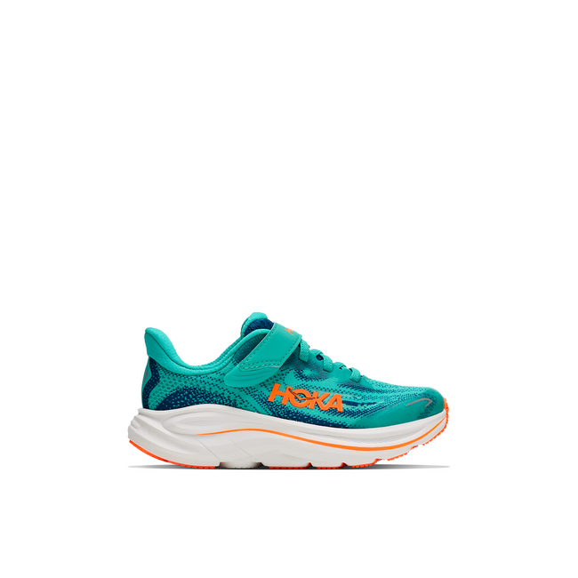 Hoka Kinder Schuhe Y Clifton 10 KIDS Farbe: Night Glow Blue / Electric Aqua