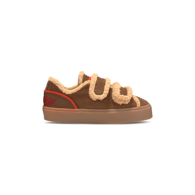 Inuikii Damen Schuhe Lila Shearling Low Velcro Farbe: Brown