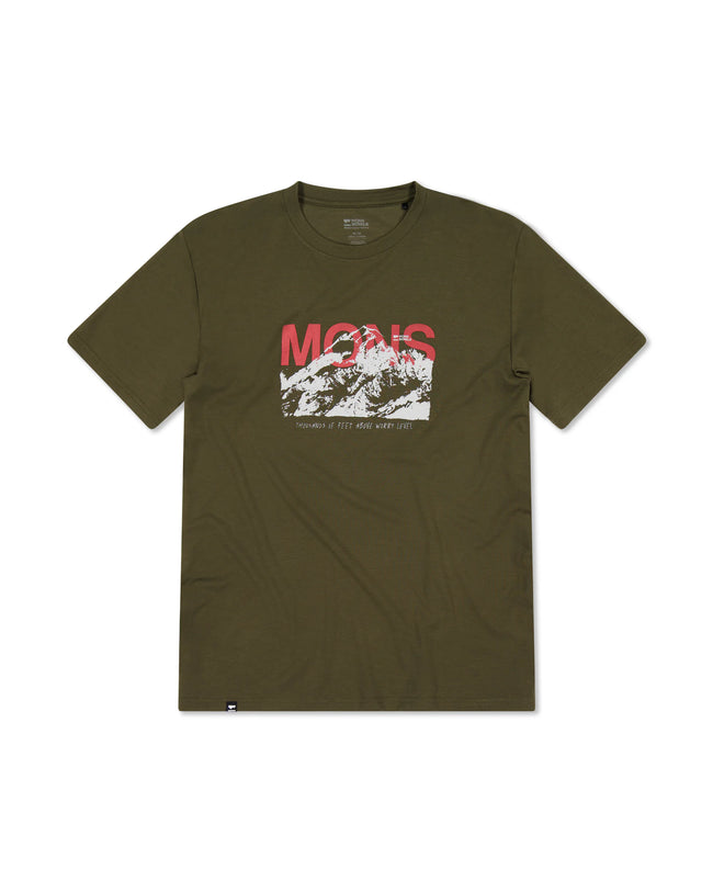 Mons Royale Herren Icon Merino T-Shirt Farbe: Dark Olive