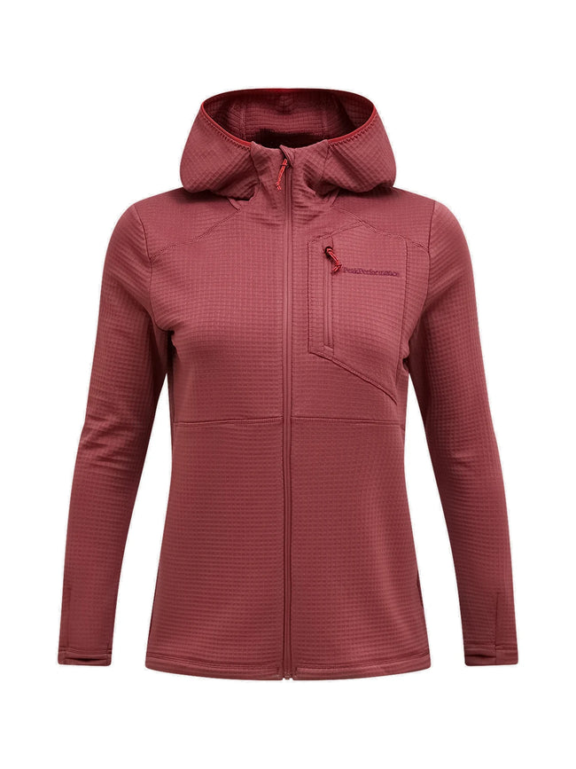 Peak Performance Damen Trail Polartec Zip Hood Farbe: Wild Rouge