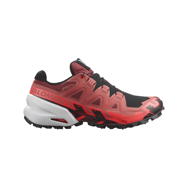 Salomon Herren Schuhe Spikecross 6 GTX Farbe: Cow Hide / Black / Fiery Coral