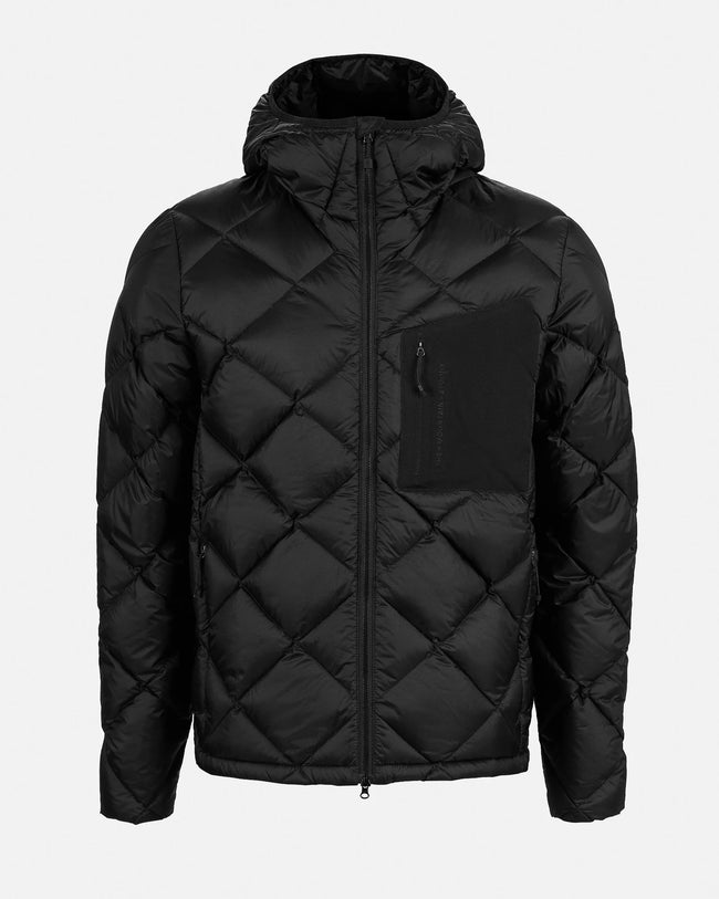 The Mountain Studio Herren Ultralight Down Hood Jacket Farbe: Black Onyx