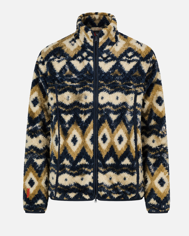 The Mountain Studio Damen Soft Pile Print Jacket Farbe: Kelp