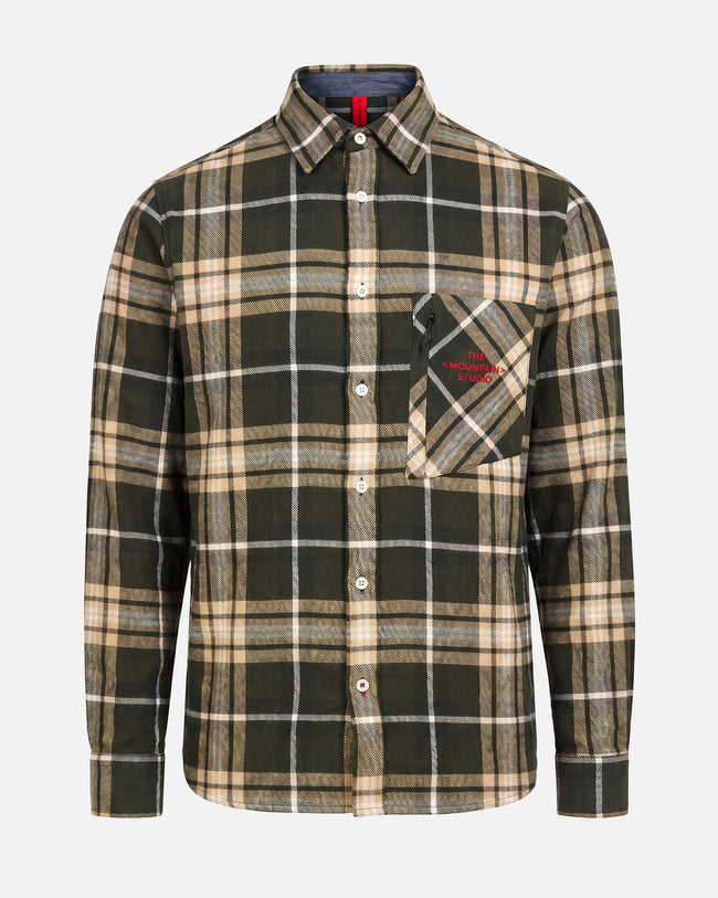 The Mountain Studio Herren Flannel Overshirt Farbe: Peat