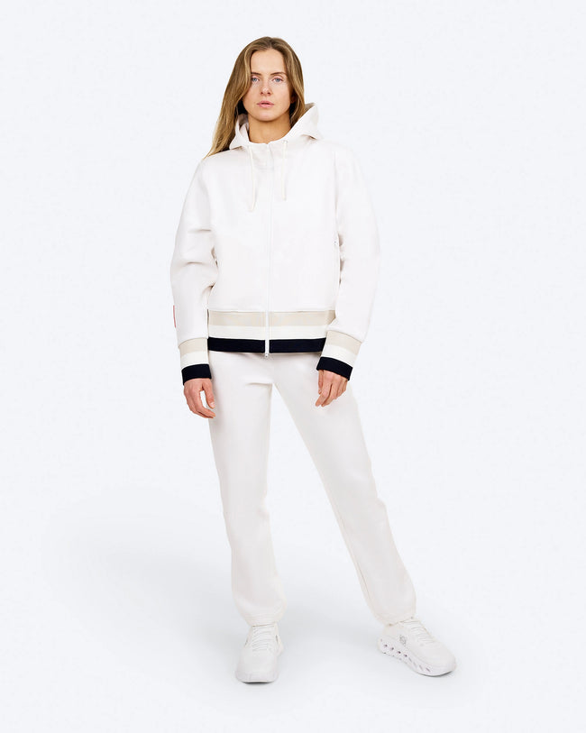 The Mountain Studio Damen Cotton Tech Zip Hood Farbe: White Alyssum