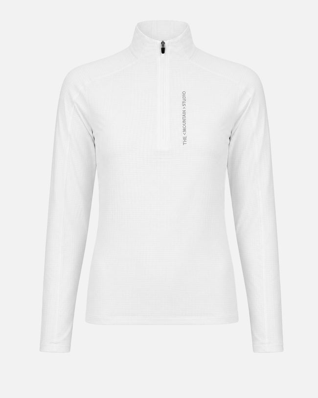 The Mountain Studio Damen Light Tech Fleece Half  Zip Farbe: White Alyssum