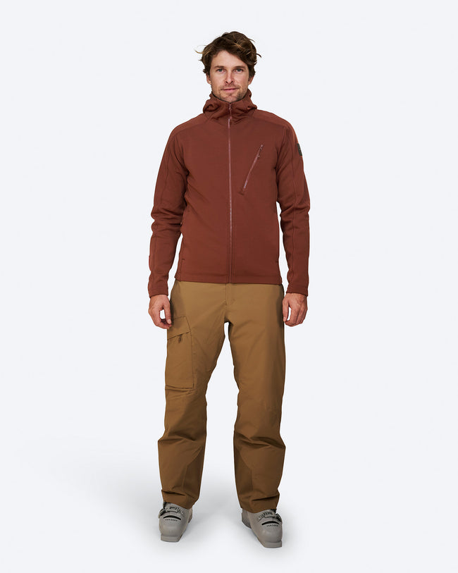 The Mountain Studio Herren Tech Fleece Hood Farbe: Smoked Paprika