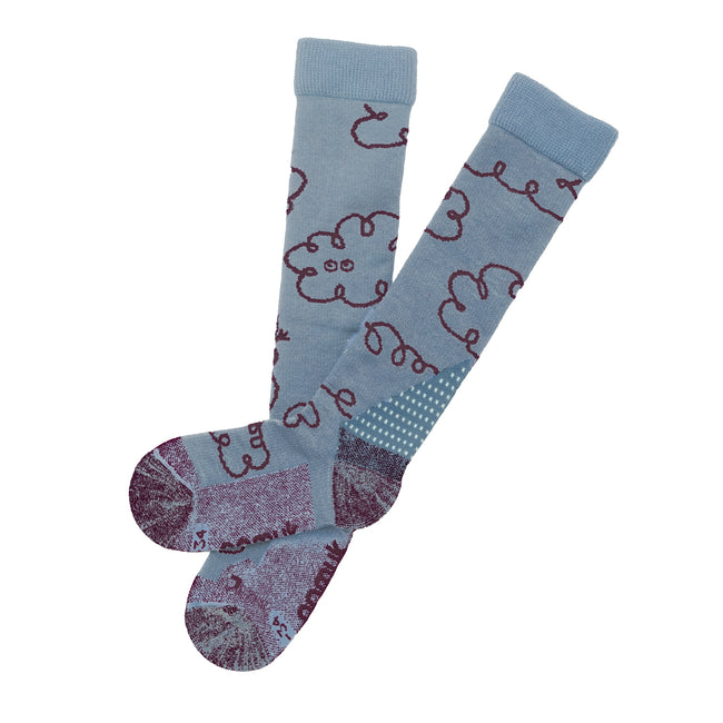 namuk Kinder Merino Clouds Skisocken Farbe: Purple Blue / Mulberry